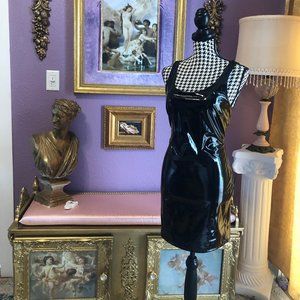 Black Latex Vinyl Dress